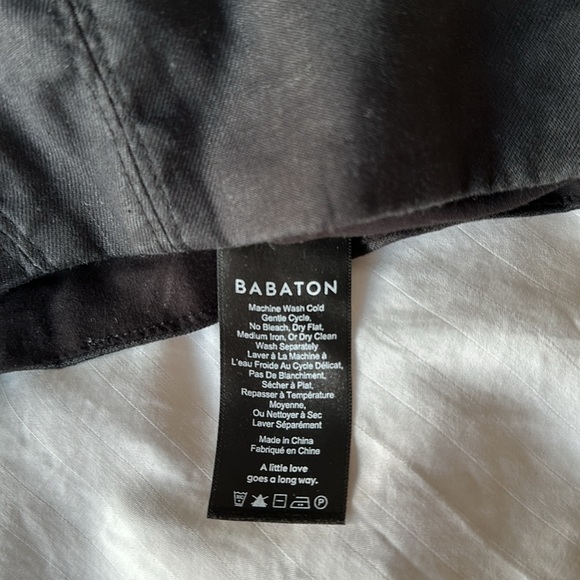 Black canvas Babaton tube top with ruched backing - Picture 4 of 6